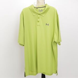 Under Armour heat gear loose fit polo style men’s shirt pistachio green XL